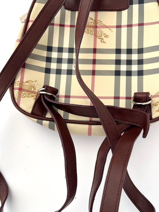 Burberry Blue Label Nova Check Plaid Backpack Y2K Vintage Japan Exclusive main image 13